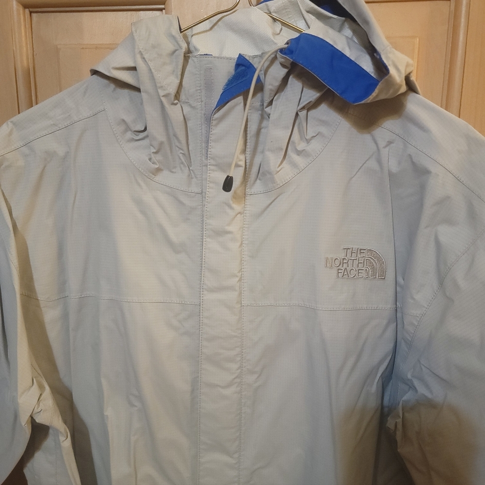 Mens Sz M The North Face Windbreaker Jacket With Hood Gray - Picture 7 of 11
